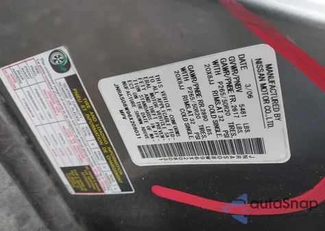 2006 Infiniti Fx35 z USA, uszkodzony, nr VIN JNRAS08W96X208031